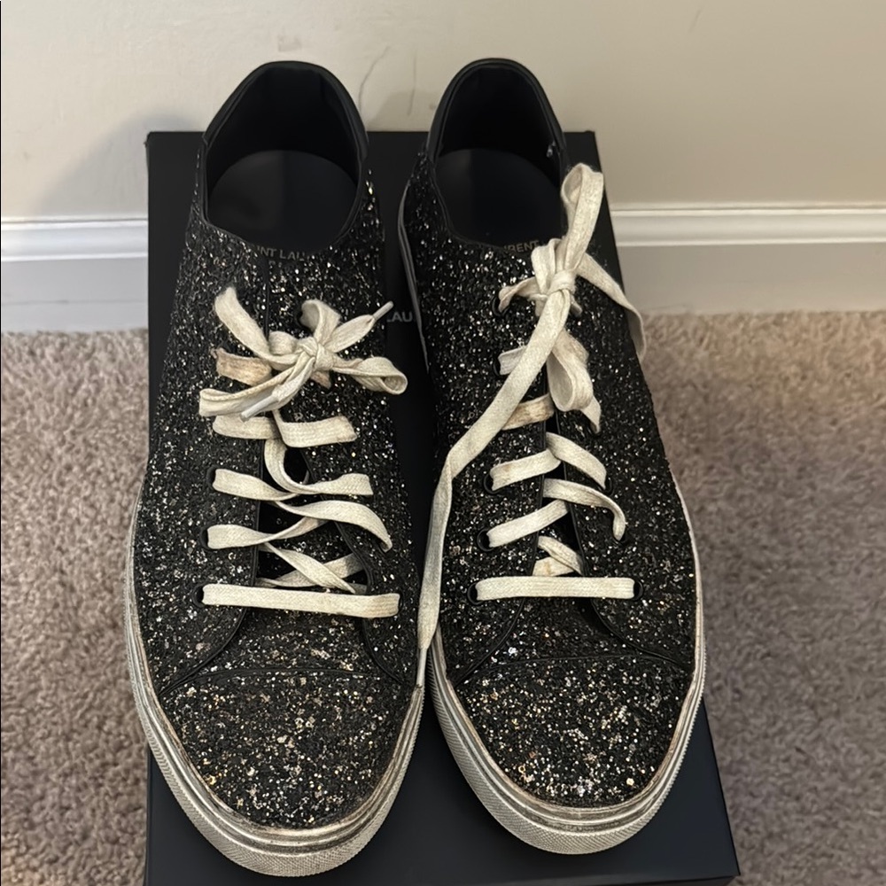 Saint Laurent Glitter Sneakers